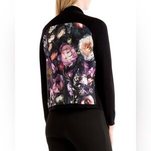 Ted Baker Sandalwood Printed Back Cardigan Chesiey Women's Size 2